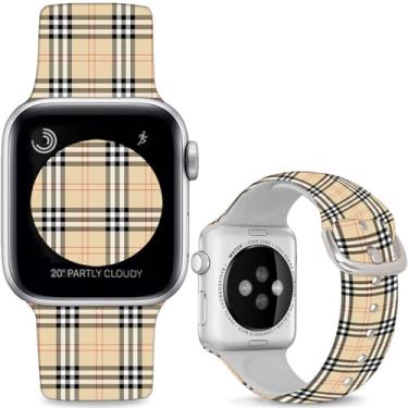 Imagem de Sjiangqiao Pulseiras de relógio de silicone macio compatíveis com Apple Watch SE séries 10, 9, 8, 7, 6, 5, 4, 3, 2 e 1 de 49 mm, 46 mm, 44 mm e 42 mm (série 3 2 1), para mulheres e homens.