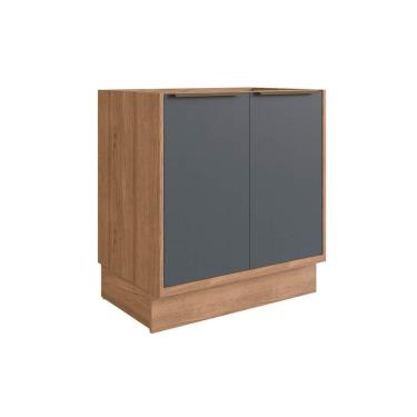 Imagem de Balcão Cozinha p/ Cooktop Versalis PH 3040 c/ 2 Portas s/ Tampo 80cm Freijo/Grafite - Herval