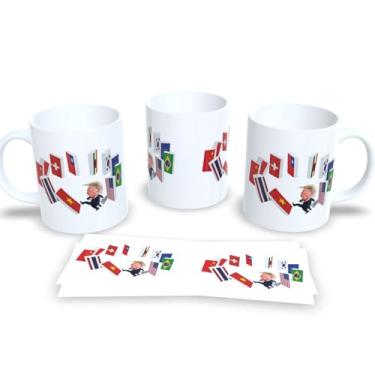 Imagem de Caneca Personalizada Meme Trump e Bolsonaro Porcelana 325ml (Mod.4)