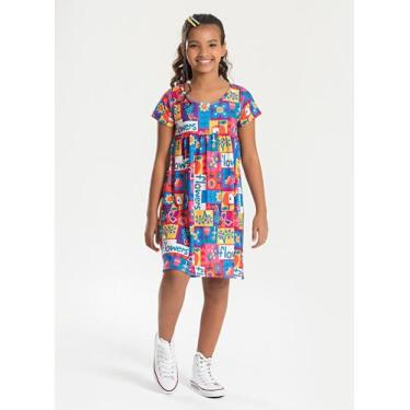 Imagem de Vestido com Manga Verão Menina Pink Jardim Colorido - Molekada, 12