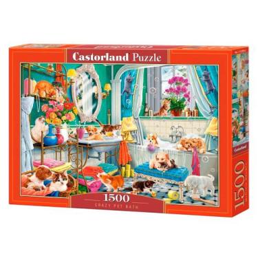 Imagem de Puzzle 1500 Peças Pets no Banho - Castorland Importado 1520942 - Grow