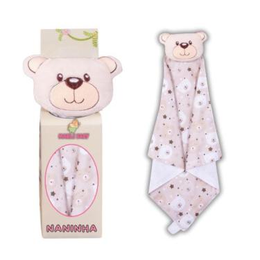 Imagem de Naninha Para Bebê Porta Chupeta Bichinhos - Criativa, Ursinho
