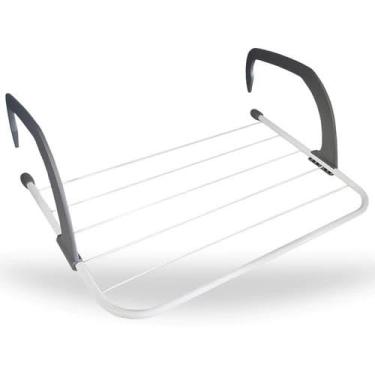 Imagem de Varal Dobrável Portátil Porta Janela Sacada Box Banheiro Prático e Retrátil Para Janela e Parede Linha Premium M5 Armarinhos