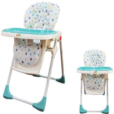 Imagem de Cadeirão De Alimentação Cadeira Alta Refeição Bebê Azul Baby
