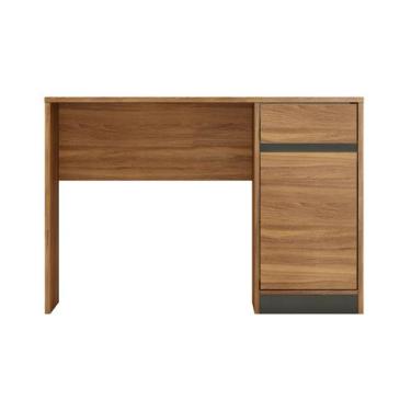 Imagem de Escrivaninha 01P - Morada - Amêndola Touch/Grafito - Demobile