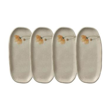 Imagem de Conjunto de Travessas Oval Rasa Mini Porto Brasil Orgânico Campestre 16,5x8cm - 4 Peças	