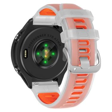 Imagem de U-LIMVE Pulseira de relógio para Garmin Forerunner 570 47 mm/Forerunner 265/Forerunner 255/Vivoactive 4/Venu 3/Venu 2, pulseira de substituição de silicone de liberação rápida de 22 mm