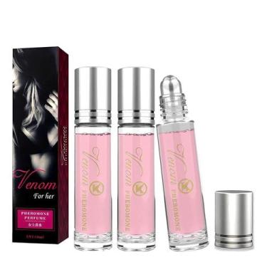 Imagem de Perfume Lunex Phero para mulheres, 3 peças Roll On, de longa duração -