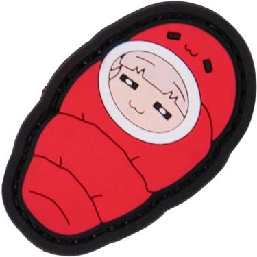 Imagem de Travesseiro de saco de dormir para acampamento, aplique utilitário anime tático Waifu Mini PVC