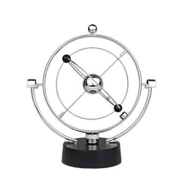 Imagem de Fenteer Máquina de brinquedo de mesa com movimento, bolas de balanço, brinquedo de aprendizagem, decoração, escultura de equilíbrio para mesa central, suporte, Base Preta