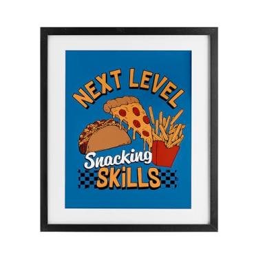 Imagem de Stupell Industries Next Level Snacking Skills Impressão emoldurada preta sob vidro design por Jedco Brands, Inc., 21 x 17