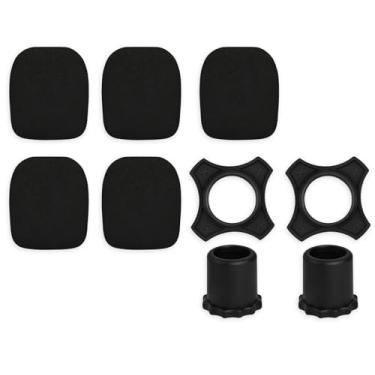 Imagem de DS. DISTINCTIVE STYLE Capa de microfone de espuma e anel de silicone para microfone portátil antiqueda à prova de choque para Home Stage KTV, conjunto de 7