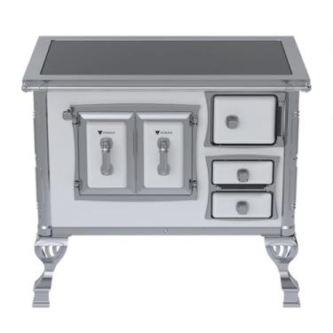 Imagem de Fogão a Lenha GII N 1 Sec Xviii Premium Branco Saida Esquerda