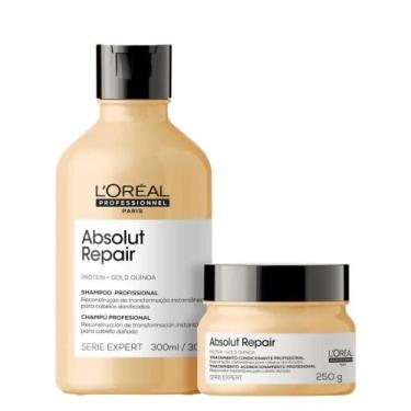 Imagem de Kit L'Oréal Professionnel Absolut Repair Shampoo + Máscara (300mL/250g