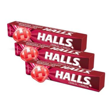 Imagem de Kit 3 Bala Halls Cereja 28g