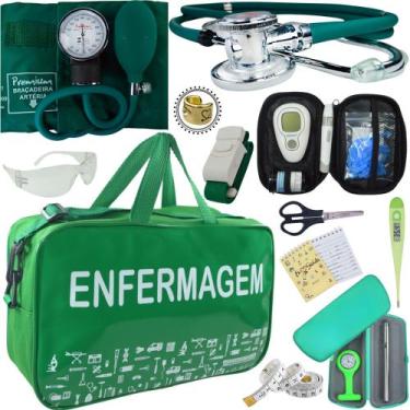 Imagem de Kit Enfermagem Cores Bolsa Top Premium + Medidor Glicose - Love Saude,