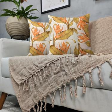 Imagem de Genérico, Kit Manta Para Sofá Caramelo + 2 Capas De Almofada Com Zíper Cor:06