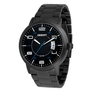 Imagem de Relógio Masculino Orient Preto Aço Inoxidável Original Resistente à Ág