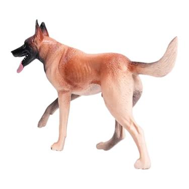 Imagem de Colaxi 1/6 Figura de cachorro Wolfdog Figura pintada Coleções Brinquedo de aprendizagem Realista Micro Paisagem Decoração Modelo de cena em miniatura, Sem Coleira