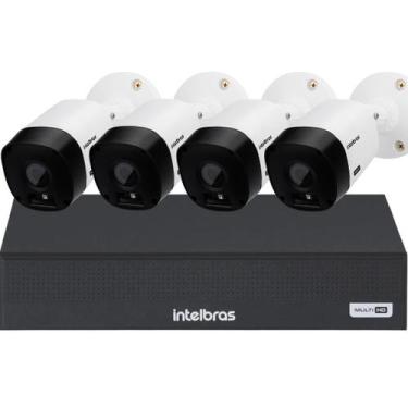 Imagem de Kit Cftv Intelbras 4 Câmeras Vhl 1120b Dvr Mhdx 4 canais Full hd