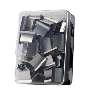 Imagem de Zhjvihx Clipes de Recarga de Empurradores Portáteis, Clipe de Dispensador Simples de Metal Resistente para Arquivos (50pcs Reabilitar clipes)