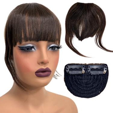 Imagem de Franja postiça aplique cabelo humano natural topo preto loiro e castanho