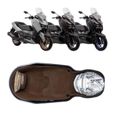 Imagem de Forração Yamaha Xmax 300 2026 Baú Standard Marrom 1 Antena - Jaspe Ate