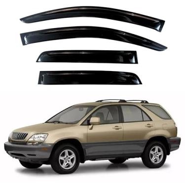 Imagem de KPY Protetor de chuva compatível com Lexus RX300 1999-2003, 4 peças viseira de janela lateral defletores de ventilação estilo fita adesiva, 1999 2000 2001 2002 2003