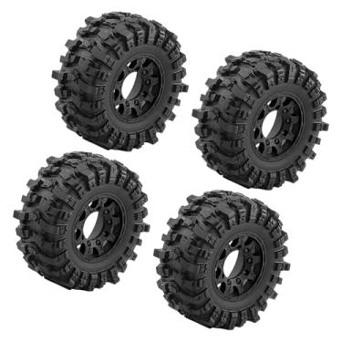 Imagem de Dynwave Rodas RC Pneus 4 Substituição Fácil Instalação 12mm, 14mm, 17mm Adaptador Incluído Acessórios de Atualização Resistente para 1/10 Slash, Preto