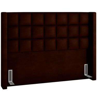 Imagem de Cabeceira Cama Box Casal 140 cm P05 Paris Couríssimo Marrom - Lyam Decor