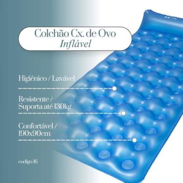 Imagem de Colchão caixa de ovo inflável fechado ortopédico Aquasonus - Aquasonus