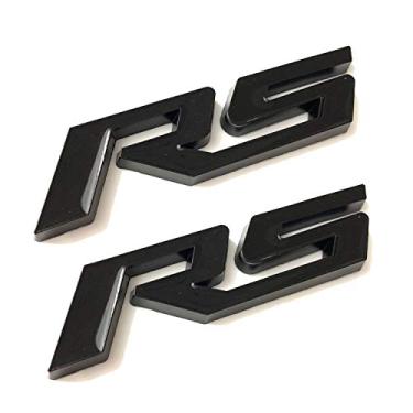 Imagem de HUAYT Decalque RS Vermelho Preto 3D Emblema Emblema de Liga OEM Compatível com Chevrolet Camaro Série GM Chevy Racing Sport