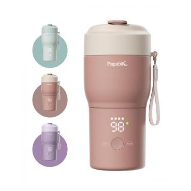 Imagem de Aquecedor de Mamadeira Portátil Papablic para Viagem - Aquecimento Rápido, Esterilizador a Vapor, Controle de 5 Temperaturas