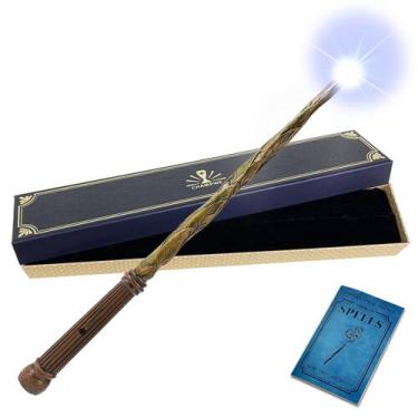 Imagem de Varinha Magic Wizard recarregável Light-Up ChampWe Leaf com livro