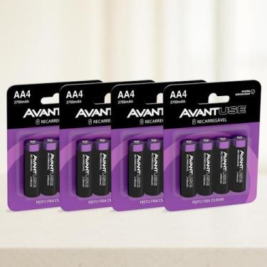 Imagem de Kit 16 Pilhas Recarregável Comum AA 2700MAH Cod: 408140010-4 Avant Use