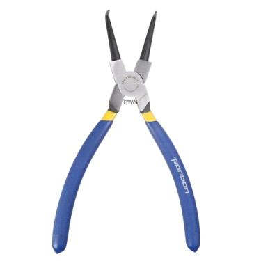 Imagem de Generic Alicate de anel de pressão 22,88 cm com ponta de mandíbula dobrada de 0,2 cm para alicate de retenção de remoção de anel, azul