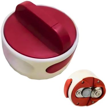 Imagem de Abridor de Latas Giratório Manual, Compacto Com Botão de Liberação, Mecanismo em Aço Inox, Design Moderno e Seguro - Utensílios Para Cozinha - Operação Limpa para Pessoas Práticas e Cozinhas Modernas