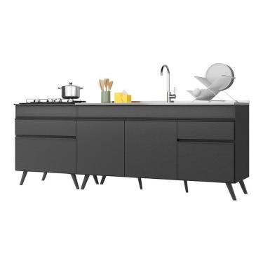 Imagem de Kit Com 2 Balcões De Cozinha 150cm E 70cm Multimóveis V2073