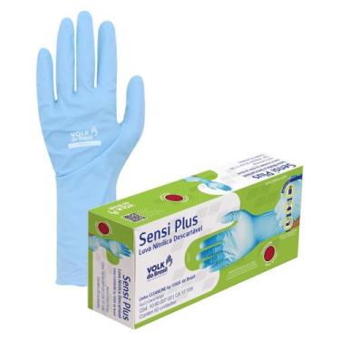 Imagem de Luva Nitrílica Descartável Cano Longo Volk 106000702 - Volk do Brasil,