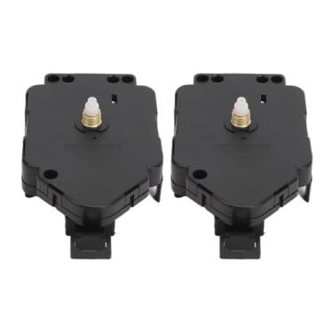 Imagem de Chiffonade Movimento de relógio de quartzo preto, 2 peças, durável, precisão, salto, segundo sem moldura, mecanismo de relógio de pêndulo (2 peças)