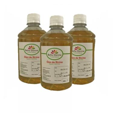 Imagem de 3 Óleo Rícino Puro C/ Laudo De Análise Cresc.de Cabelo 500ml - Bella D