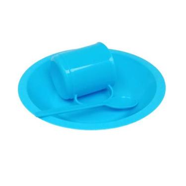 Imagem de Kit Merenda Escolar 3 Pçs Prato/Copo/Colher 1209 Ercaplast