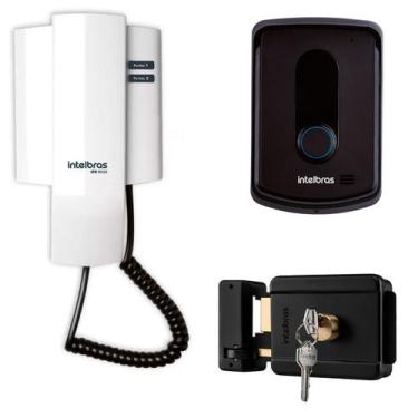 Imagem de Interfone Intelbras IPR 8010 + Fechadura Elétrica de Sobrepor Intelbra