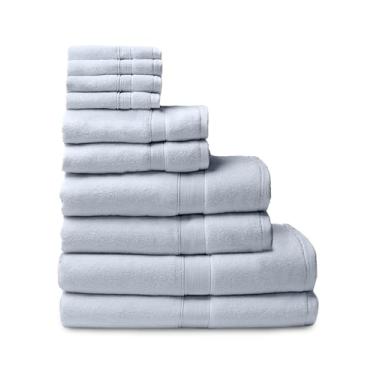 Imagem de Cozy Earth Pacote completo de banho luxuoso - 60% algodão 40% viscose de bambu - conjunto de toalhas de banho de algodão de secagem rápida e pelúcia - 4 toalhas, 2 toalhas de mão, 2 toalhas de banho