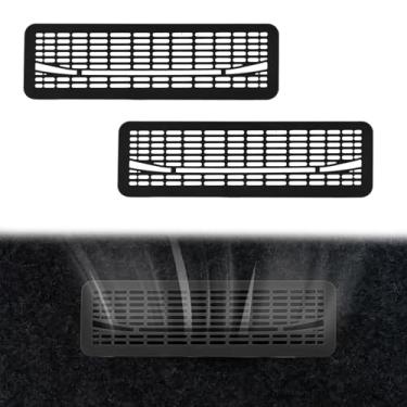 Imagem de 2un Acessórios para Model Y Juniper 2025 2026, Tampa de Ventilação do Assoalho do Banco Traseiro Proteção da Grade de Saída ar Compatível com Model Y Juniper