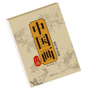 Imagem de Livro de papel de caligrafia chinesa - Livro de desenho de linhas de pintura chinesa - Álbum de esboço de linhas tradicionais, materiais de arte engraçados para casa, estúdio, escola