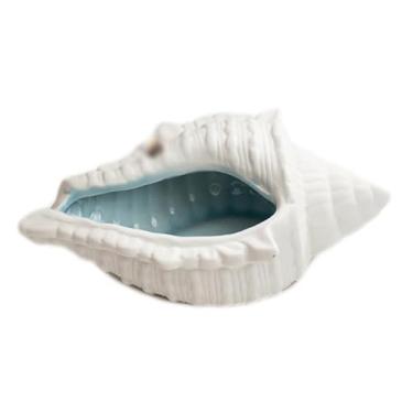 Imagem de Cinzeiro de cerâmica criativa concha de fumaça sala de estar escritório decoração de grande capacidade simulação concha cinzeiro casa