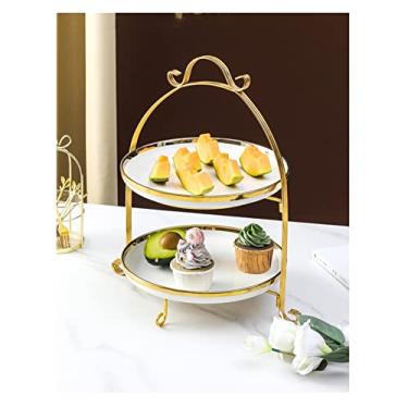 Imagem de Cesta de bancada de frutas e legumes, suporte de cupcake, pratos de sobremesa, bandeja de exibição de doces de frutas, torre, bandeja de servir, bandeja de servir, bandeja de mesa, centros de mesa