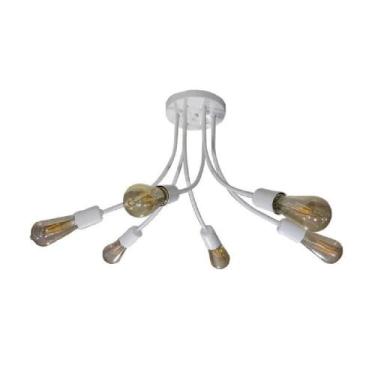 Imagem de Lustre Pendente Sputnik Gun 6 Hastes - Branco - Enerlux