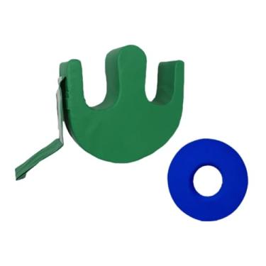 Imagem de ChuYiElegance Dispositivo de Virada Do Paciente Travesseiro Giratório Conforto Couro PU Multiuso À Prova D'água para Idosos Travesseiro em Formato de U Almofada, Verde com Anel